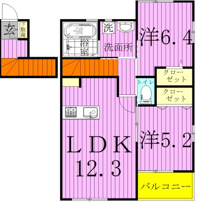 Ｋウエスト17 201号室 間取り
