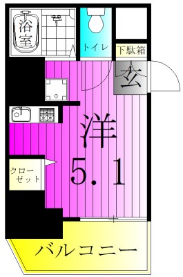 ラグジュアリーガーデン東松戸 508号室 間取り