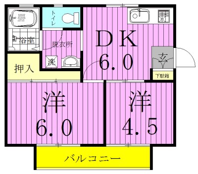 グレース松戸Ｂ 101号室 間取り