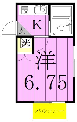 グランコート21 203号室 間取り