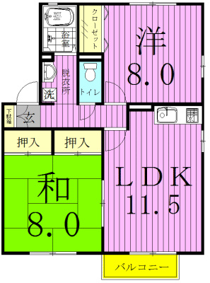 vent sejour～ヴァンセジュール～ 202号室 間取り