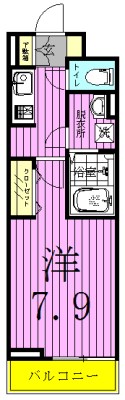 ラ　ラ　トマートA 102号室 間取り