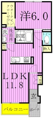 ハイムコンフォートＤ 102号室 間取り