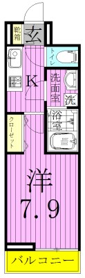 ヴィレッタ 202号室 間取り