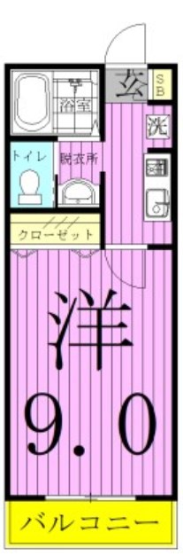 リバーアップ六実 202号室 間取り