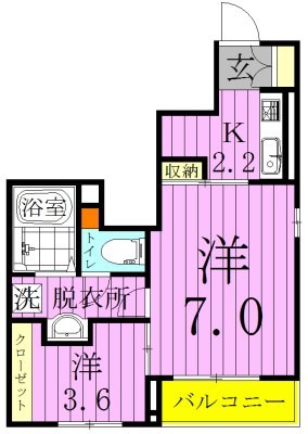 ルポゼ　ドゥー 101号室 間取り
