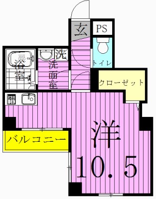 CREW HOUSE 東松戸 402号室 間取り