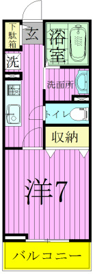 アイ・プラシード 103号室 間取り