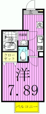 リロアン新松戸 205号室 間取り