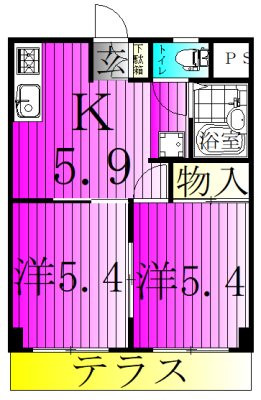 ハートリーフレジデンス 103号室 間取り