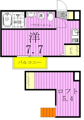 ルミエール 103号室 間取り