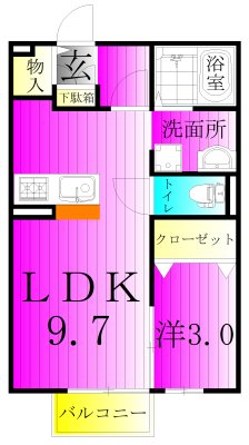 アーバンヒルズ 203号室 間取り