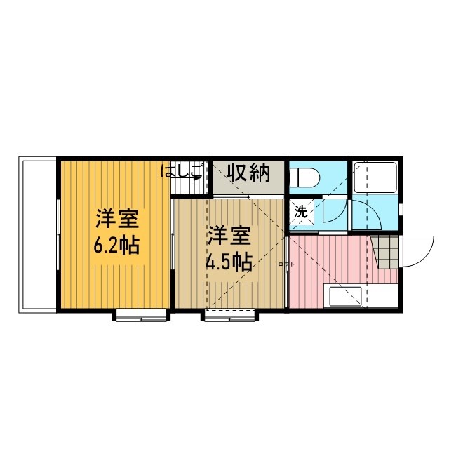 ジュネパレス松戸第13 204号室 間取り