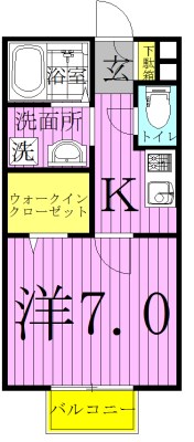 プルミエ 202号室 間取り