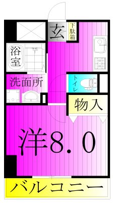 アルバ南柏 502号室 間取り