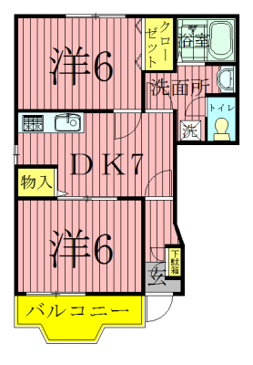 ウエストヒルⅤ 103号室 間取り