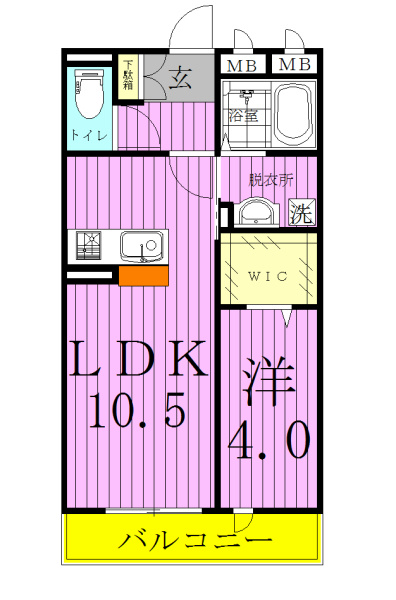 パークフラッツ 203号室 間取り