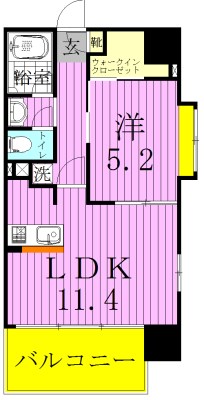 アーク松戸レジデンス 405号室 間取り
