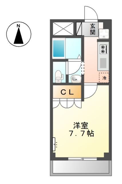 クレバーハウス 102号室 間取り
