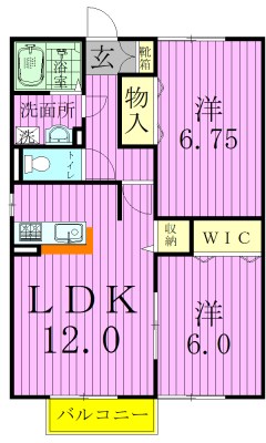 コモド八ヶ崎B 203号室 間取り