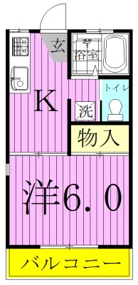 クラタコーポ 201号室 間取り