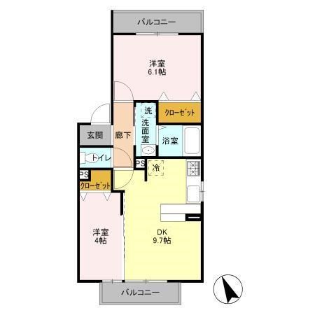 ウィット 201号室 間取り