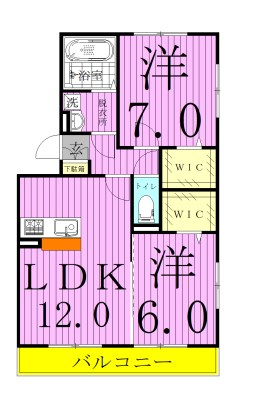 エクセル梨香 301号室 間取り