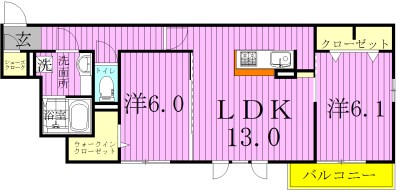 グラーティア 102号室 間取り