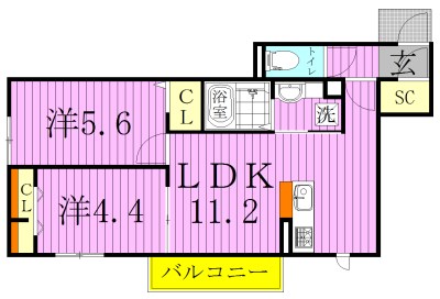 VILLETTA 103号室 間取り