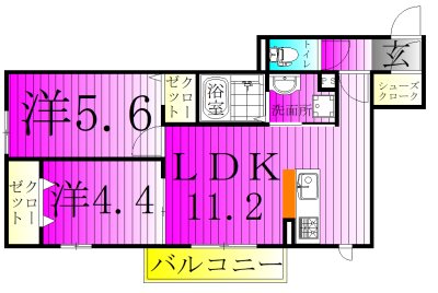 VILLETTA 303号室 間取り