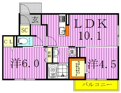 VILLETTA 202号室 間取り