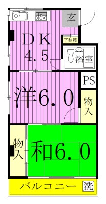 ジュネパレス新松戸第７ 701号室 間取り
