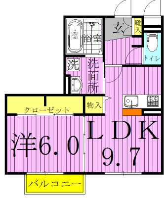 モアニおおたか 302号室 間取り