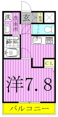 センタービレッジ北松戸 102号室 間取り