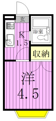 ジョイフル松戸 102号室 間取り