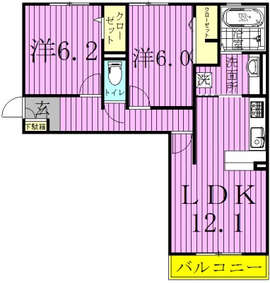 フェリチタ 303号室 間取り