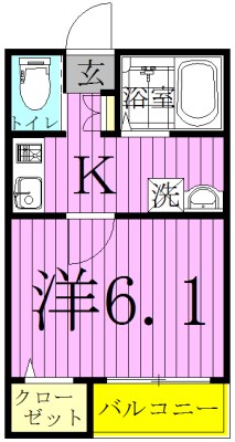 アシェイドライン 101号室 間取り