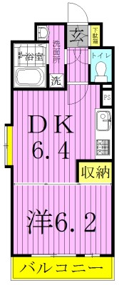クレール柏 207号室 間取り