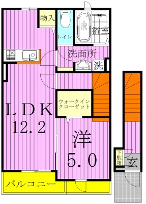 エミーユＶ 201号室 間取り
