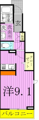 ソフィアＮ・Ⅲ 101号室 間取り