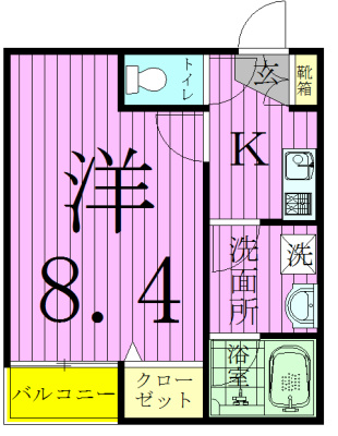 クレフラストみのり台駅前 206号室 間取り