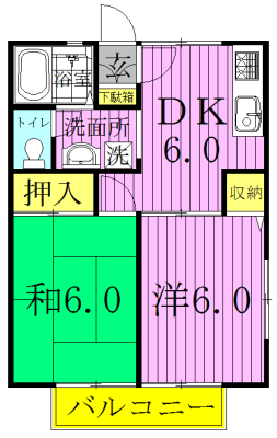 サントビーヒルズ　Ｄ 103号室 間取り