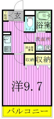 ディアコート馬橋 205号室 間取り