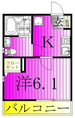 NK HOUSE 101号室 間取り
