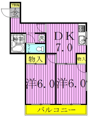 ヒデパレス 203号室 間取り