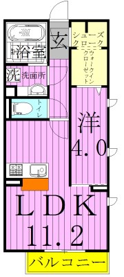 モン　レーヴ 101号室 間取り