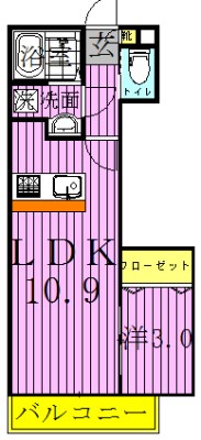 エミネンスコート 101号室 間取り