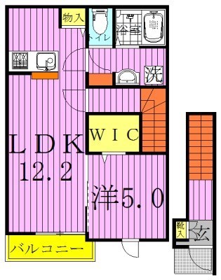 アフェクトＫ  203号室 間取り