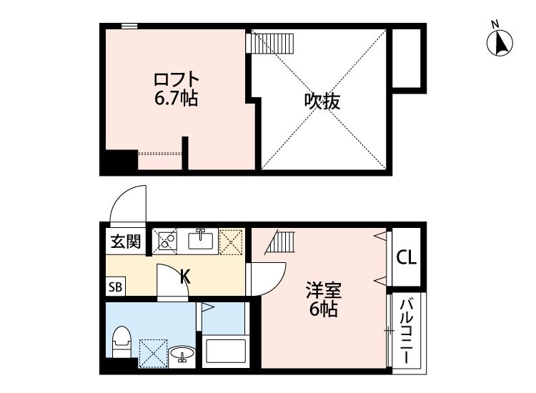 ルッカ新松戸 105号室 間取り
