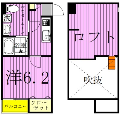 ルッカ新松戸 205号室 間取り